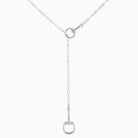 Horsebit Y-Drop Lariat Necklace ~ Rhodium - Henderson's Western Store