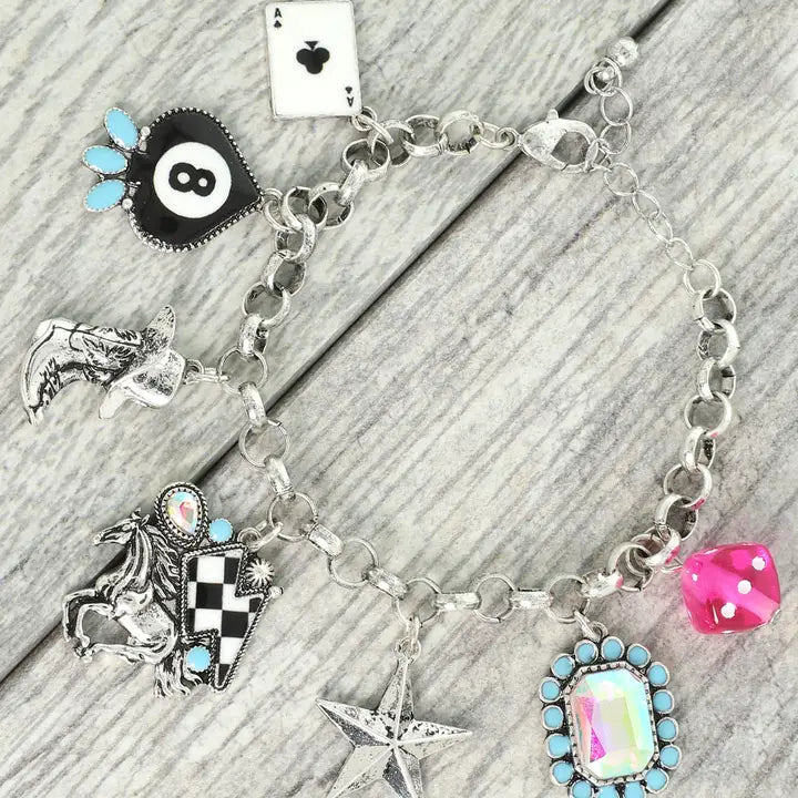 Western Theme Multi Charm Bracelet - Henderson's Western Store