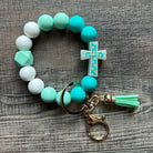 He Is Risen Floral Cross Wristlet Keychain - Henderson's Western Store