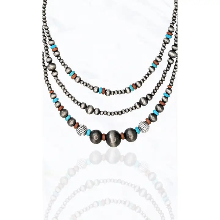 Western Layered Beaded Necklace - Henderson's Western Store