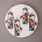 Western Wild Horse Dangle Earrings - Henderson's Western Store