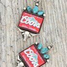 Western Longhorn Coors Water Earrings - Henderson's Western Store