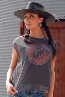 Bucking Bronc Mesh Top by Cruel Girl - Henderson's Western Store