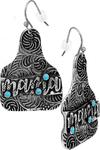 Paisley Cattle Tag Earrings ~ Mama - Henderson's Western Store