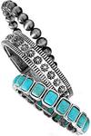 Load image into Gallery viewer, Western Stretch Bracelet ~ Turquoise ~ 3 Piece Set - Henderson&#39;s Western Store