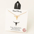Stand Strong Longhorn Pendant Necklace - Henderson's Western Store