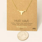Dainty Bull Head Necklace - Henderson's Western Store