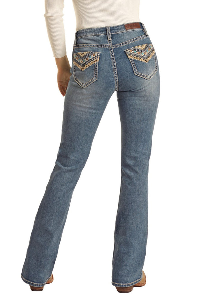 Cheetah Embroidered Jean by Rock & Roll - Henderson's Western Store