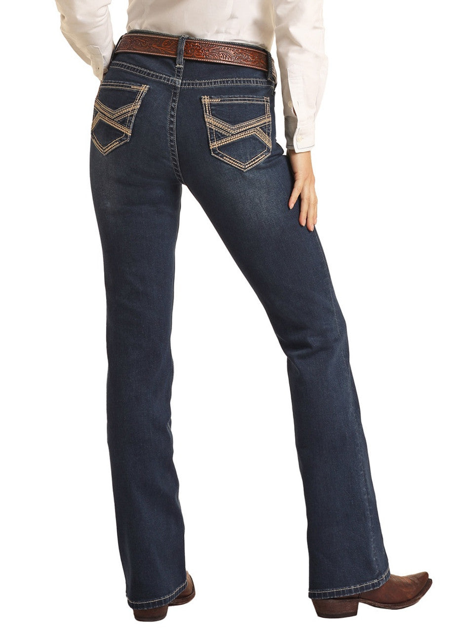 Petal Stitch Embroidered Riding Jean by Rock & Roll - Henderson's Western Store