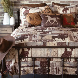 Load image into Gallery viewer, Wrangler Vintage Cowboy Southwestern Quilt Set ~ King - Henderson&#39;s Western Store