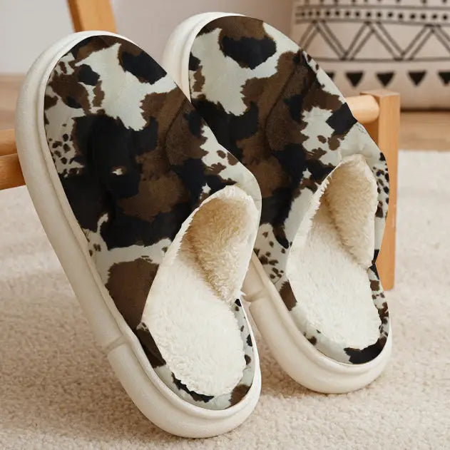 Cowprint Slippers - Henderson's Western Store