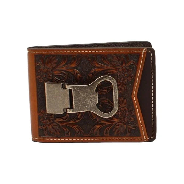 Floral Tooled  Wallet ~ Money Clip - Henderson's Western Store
