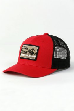 Cinch Ball Cap ~  Red/Black - Henderson's Western Store