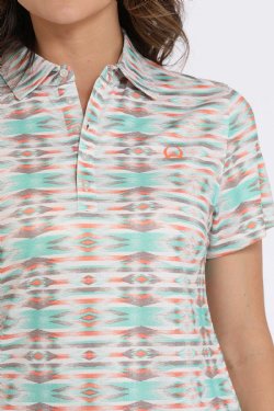 Ladies Cinch Polo ~ White - Henderson's Western Store