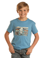 Boy's Graphic Tee by Rock & Roll ~ Royal - Henderson's Western Store
