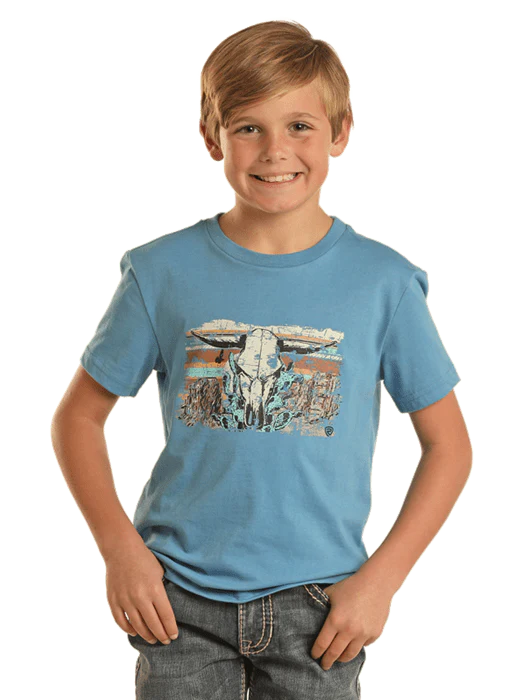 Boy's Graphic Tee by Rock & Roll ~ Royal - Henderson's Western Store