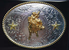 Bull Rider Belt Buckle ~ Stars - Henderson's Western Store