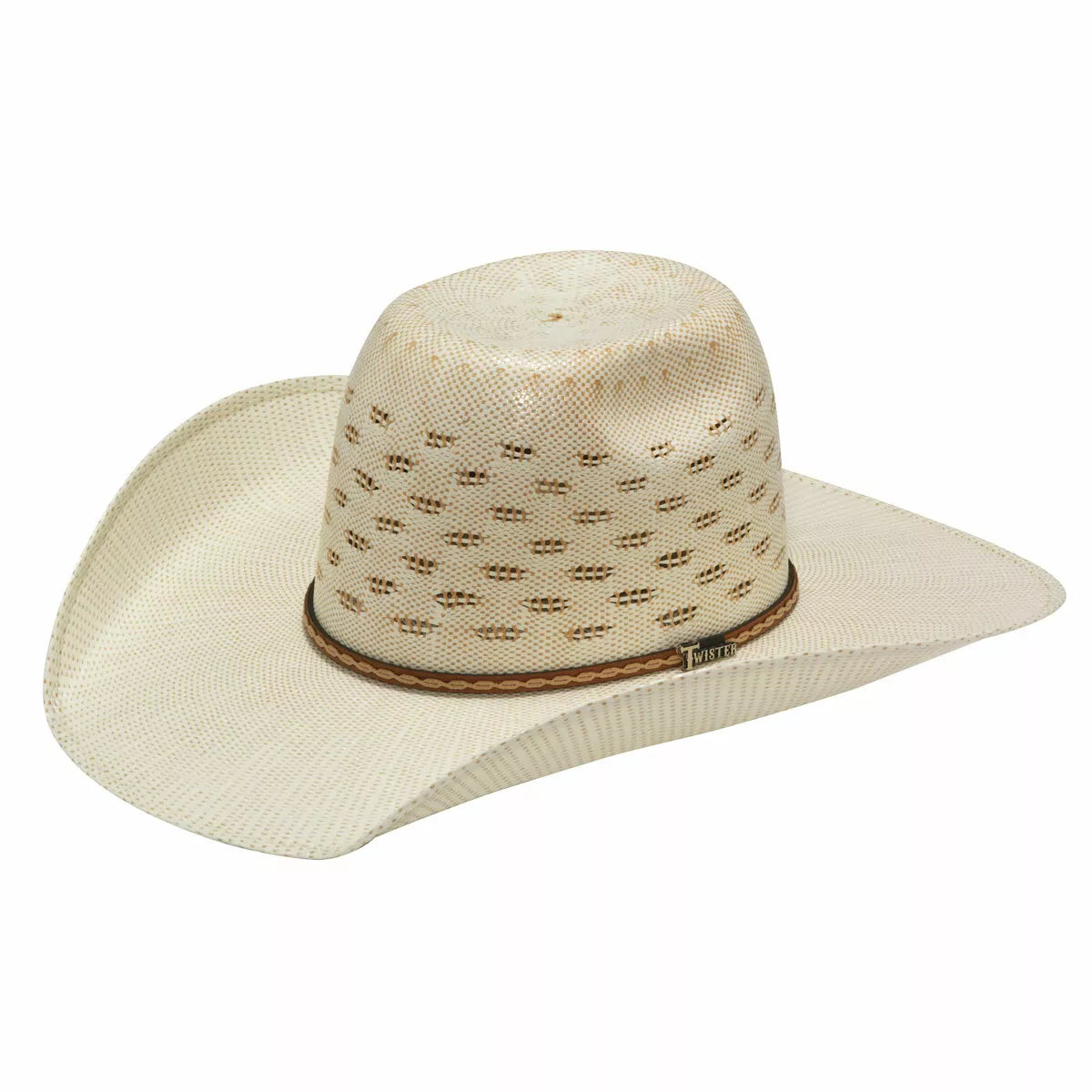 Twisted Bangora  Straw Hat ~ Brick Top - Henderson's Western Store
