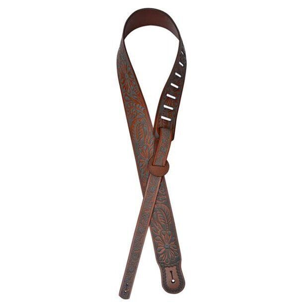 Copy of Guitar Strap 2 1/4" adjustable- Turquoise Tooled - Henderson's Western Store