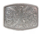 Silver Floral Buckle - Henderson's Western Store
