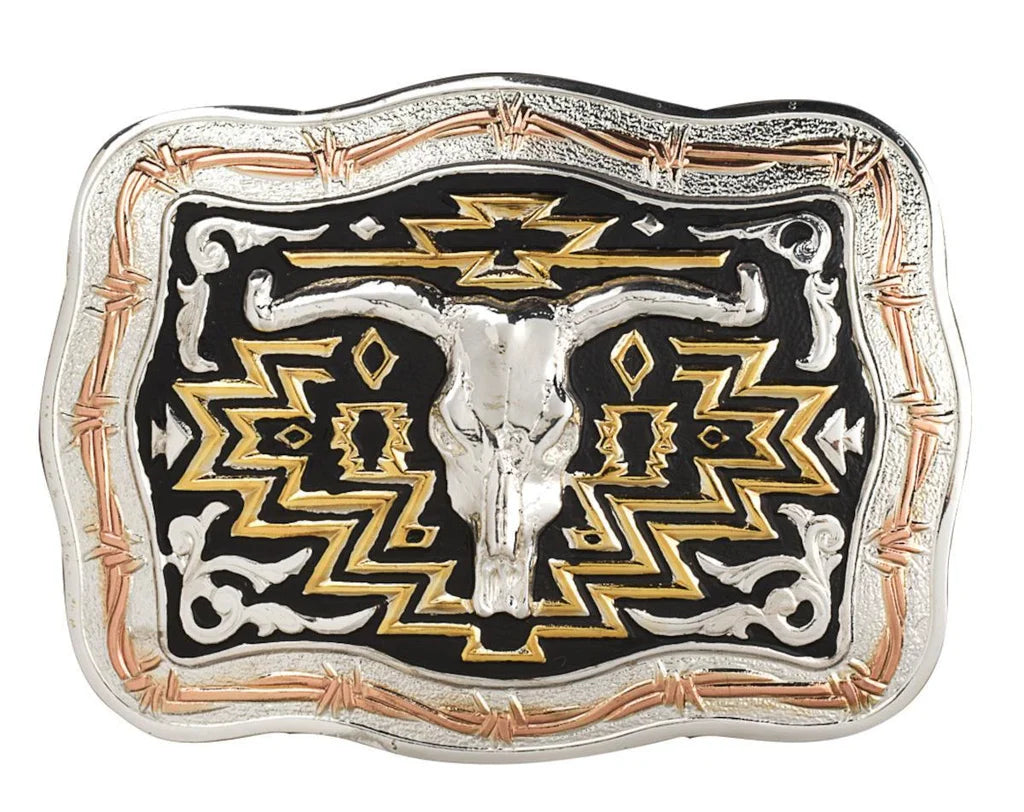 Longhorn Skull Belt Buckle - Henderson's Western Store