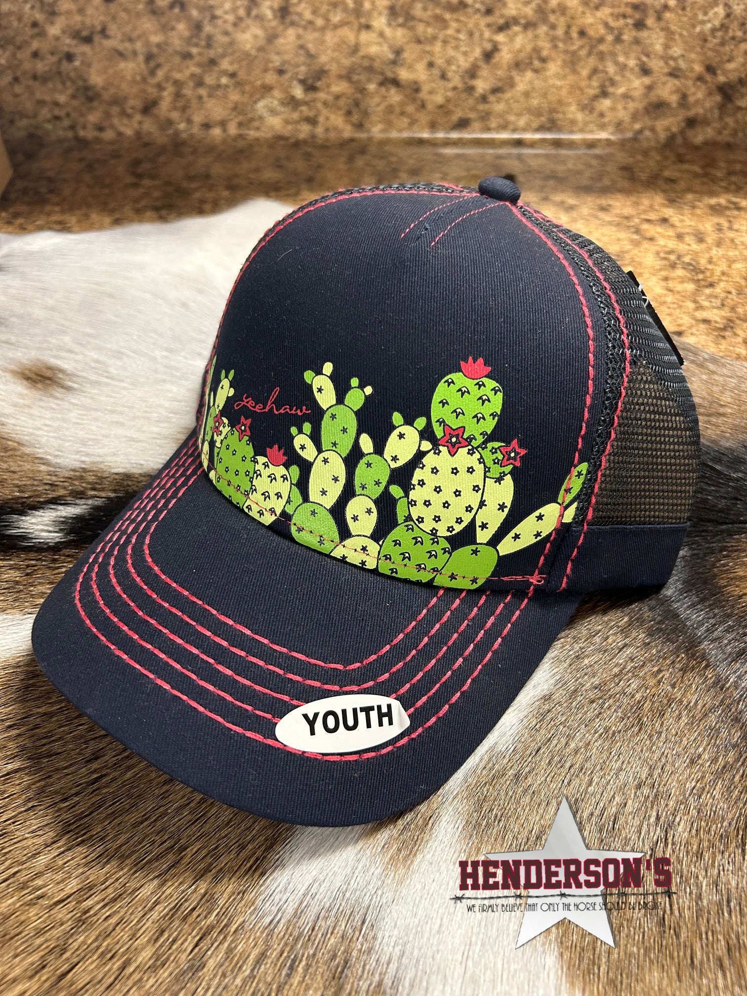 Cruel Girl Youth  Cap ~ Navy Cactus - Henderson's Western Store