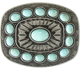 Turquoise Stone Belt Buckle - Henderson's Western Store
