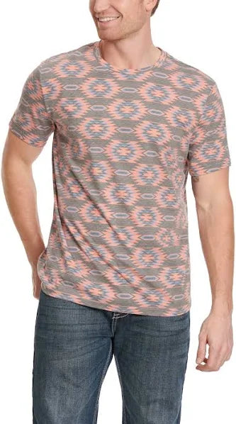 Aztec All Over Print Tee by Rock & Roll ~ Orange - Henderson's Western Store