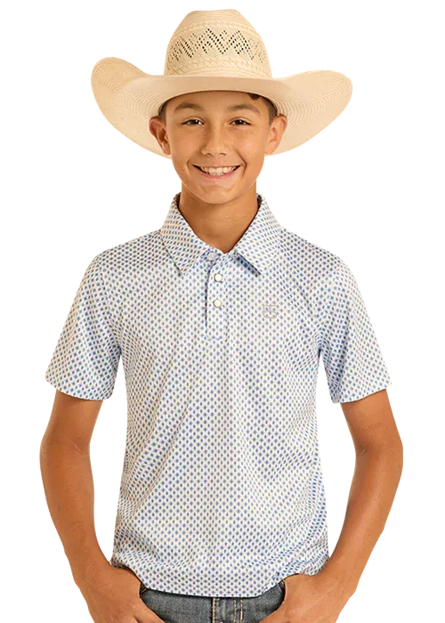 Boy's Blue Polo by Panhandle Slim - Henderson's Western Store
