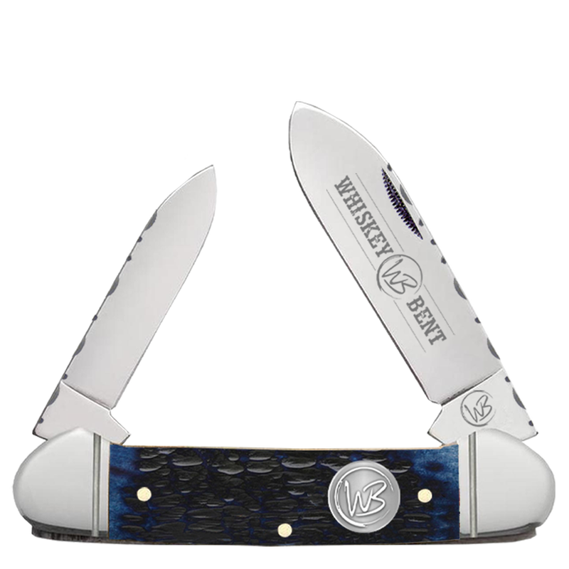 Whiskey Bent Knife ~ Canoe Filework ~ Blueberry - Henderson's Western Store