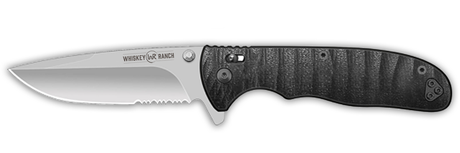 Whiskey Bent Knife ~ Catch Pin Lock ~ Raven - Henderson's Western Store