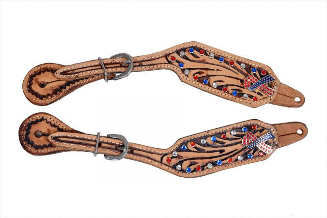 Red White & Blue Spur Straps - Henderson's Western Store