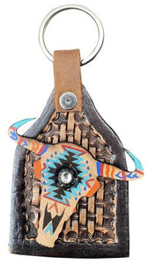 Load image into Gallery viewer, Leather Tooled Keychain - Henderson&#39;s Western Store