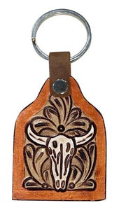 Load image into Gallery viewer, Leather Tooled Keychain - Henderson&#39;s Western Store
