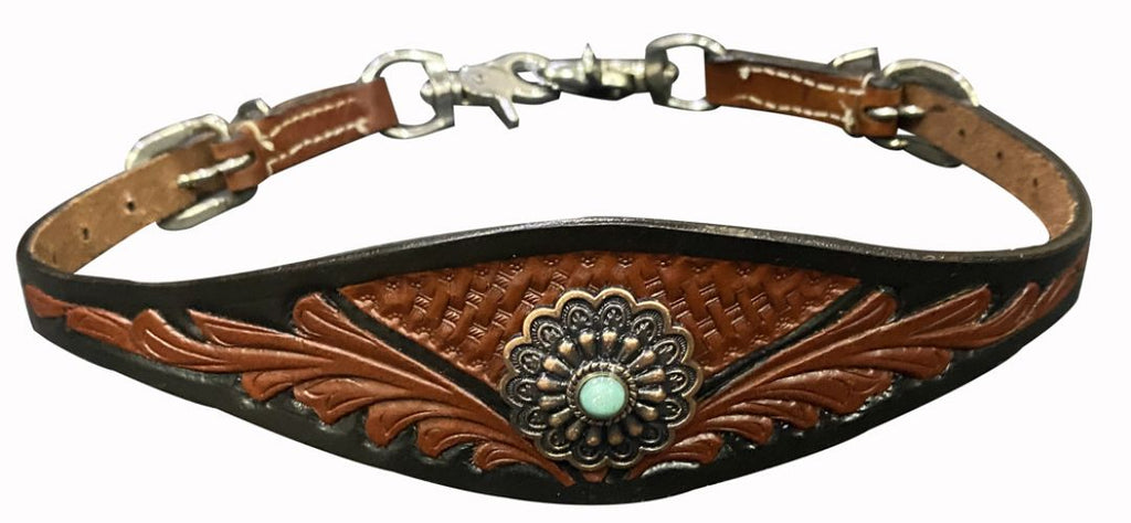 Leather Tooled Wither Strap - Henderson's Western Store