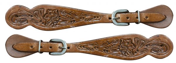 Ladies Tooled Spur Straps - Henderson's Western Store
