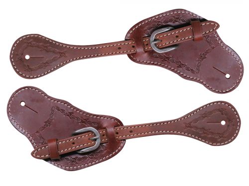 Barbed Wire Stamped Spur Strap - Henderson's Western Store