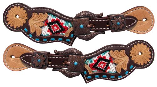 Navajo Beaded Spur Strap ~ Youth - Henderson's Western Store