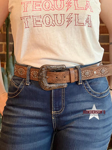 Load image into Gallery viewer, Starburst Studded Belt - Henderson&#39;s Western Store
