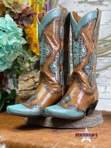 Load image into Gallery viewer, Ladies Taryn Snip Toe ~ Turquoise - Henderson&#39;s Western Store