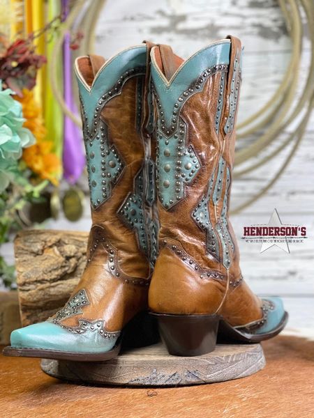 Ladies Taryn Snip Toe ~ Turquoise - Henderson's Western Store