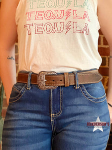 Load image into Gallery viewer, Accent Distressed Belt - Henderson&#39;s Western Store