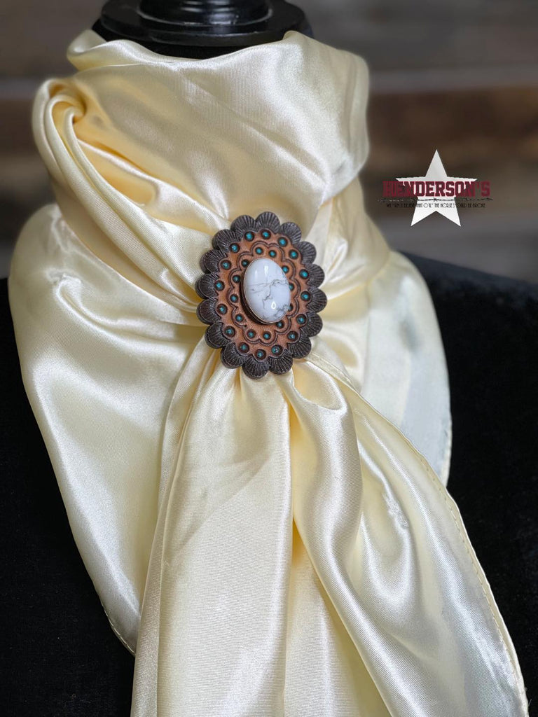 Rodeo Drive Wild Slide ~ Leather Rosette Ivory - Henderson's Western Store
