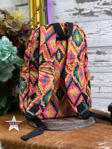 Load image into Gallery viewer, Diaper Backpack by Montana West ~ Coral Aztec - Henderson&#39;s Western Store