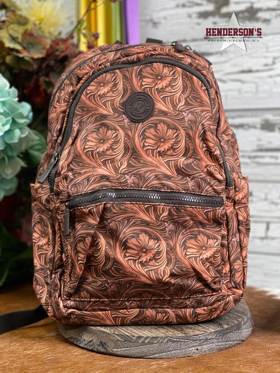 Diaper Backpack by Montana West ~ Brown Floral - Henderson's Western Store