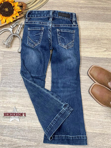 Load image into Gallery viewer, Girl&#39;s Rock &amp; Roll Trouser Jeans ~ Dark Wash - Henderson&#39;s Western Store