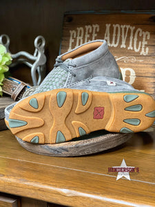 Load image into Gallery viewer, Chukka Driving Moc by Twisted X ~ Grey &amp; Olive - Henderson&#39;s Western Store