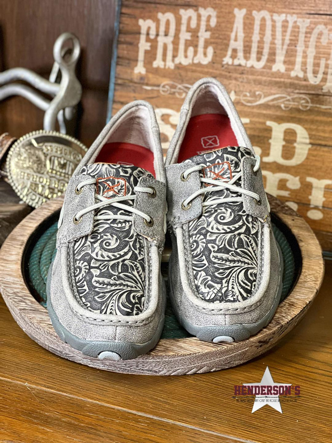 Tooled Boat Shoe by Twisted X - Henderson's Western Store