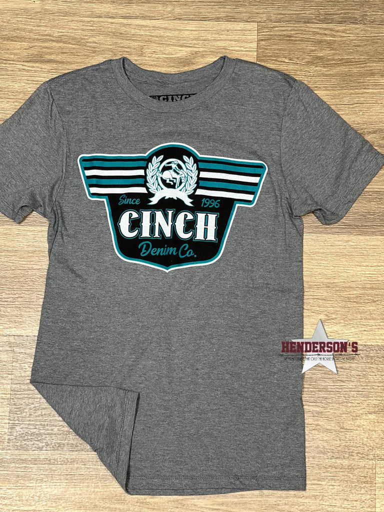 Men's Cinch Logo Tee ~ Gray - Henderson's Western Store
