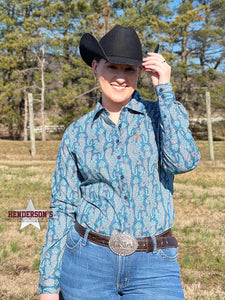Load image into Gallery viewer, Ladies Cinch ~ Blue Paisley - Henderson&#39;s Western Store